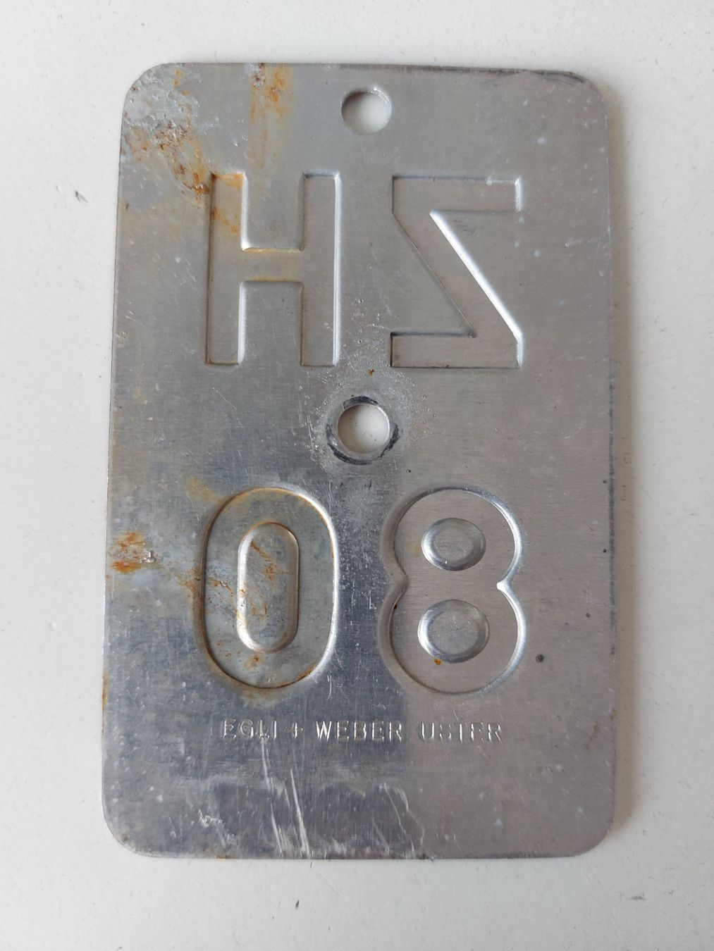 Sachs Insegne: Velonummer ZH 80 plaque Velo – Usato da Schenkon venduto da Uhu007 1