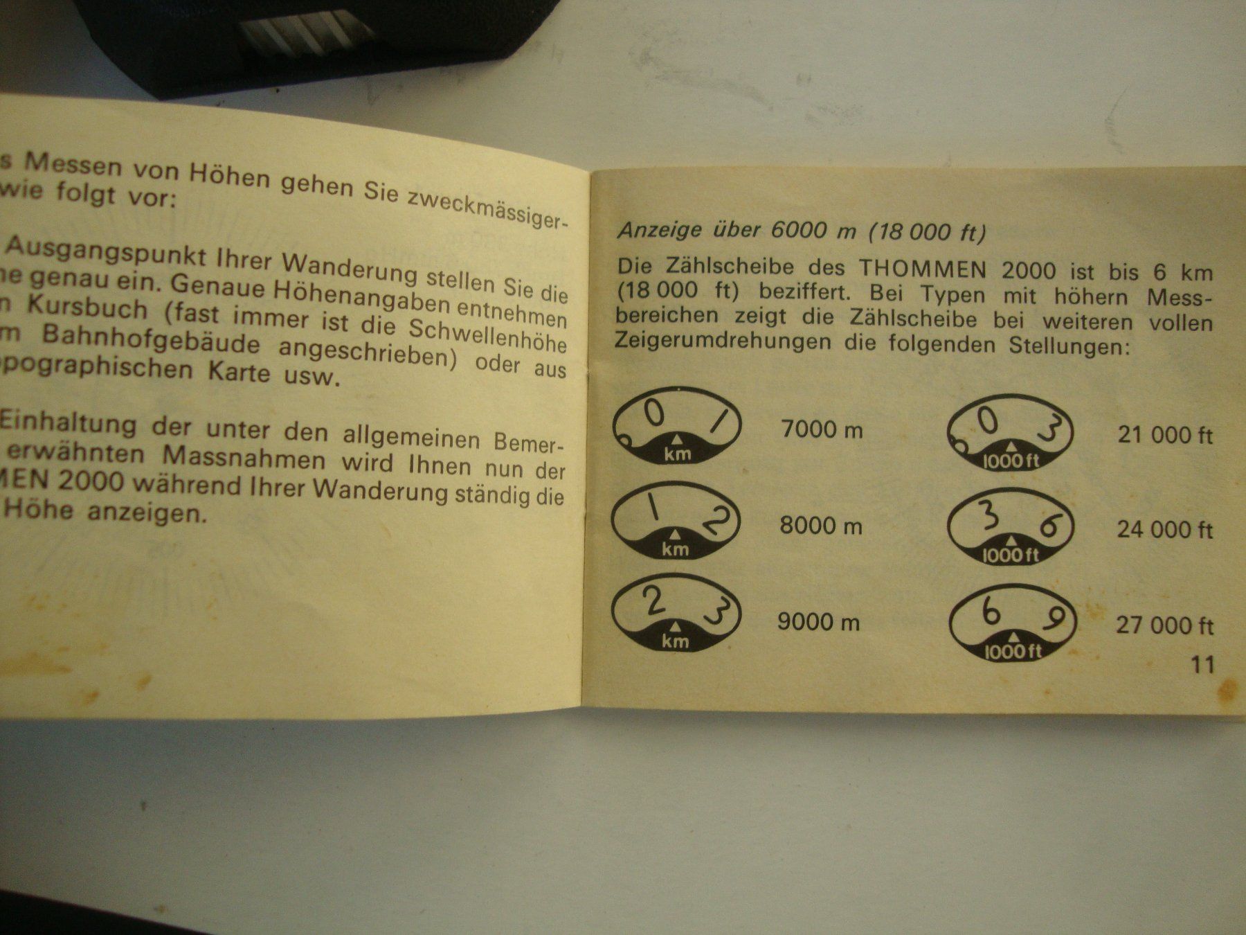 Revue Thommen Messen: THOMMEN-Taschen-Höhenmesser Barometer Mod.2000 – Gebraucht aus Winterthur von halle07 7
