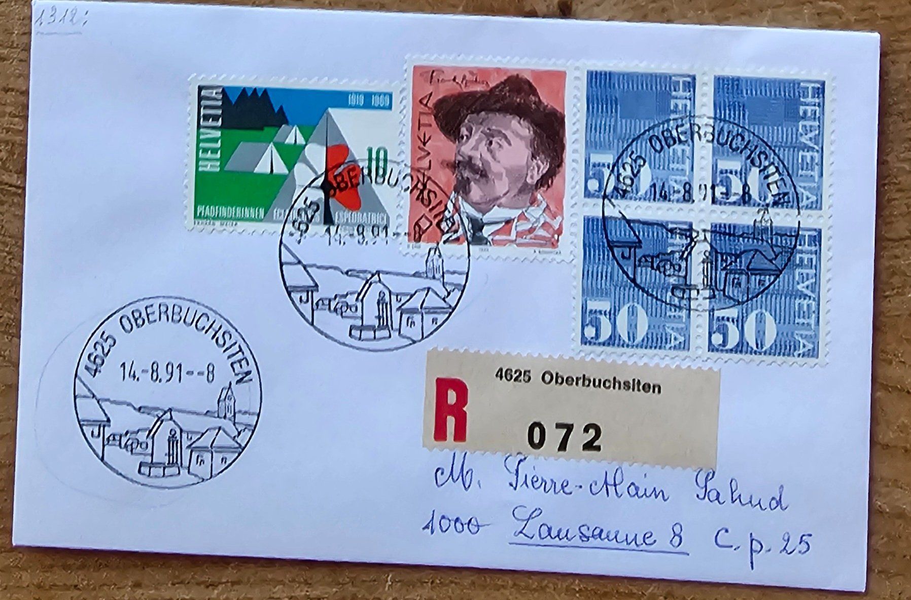 Alle Briefmarken: Einschreiben Brief mit Sst OBERBUCHSITEN 14.8.01 – Neu (gemäss Beschreibung) aus Les Valettes von Nuba1