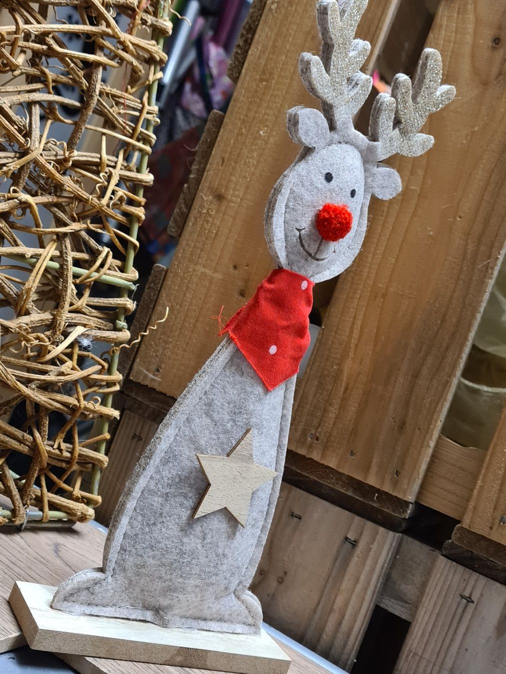 Tutte le decorazioni: Weihnachten Deko Filz Figur 30 cm – Usato da Amriswil venduto da kleindeko