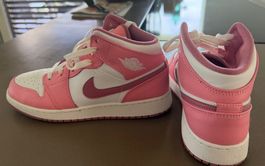 Air Jordan 1 Mid Turnschuhe Rosa Weiss EUR 39