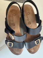Damenschuhe Yokono Sandalen schwarz Leder Grösse 38