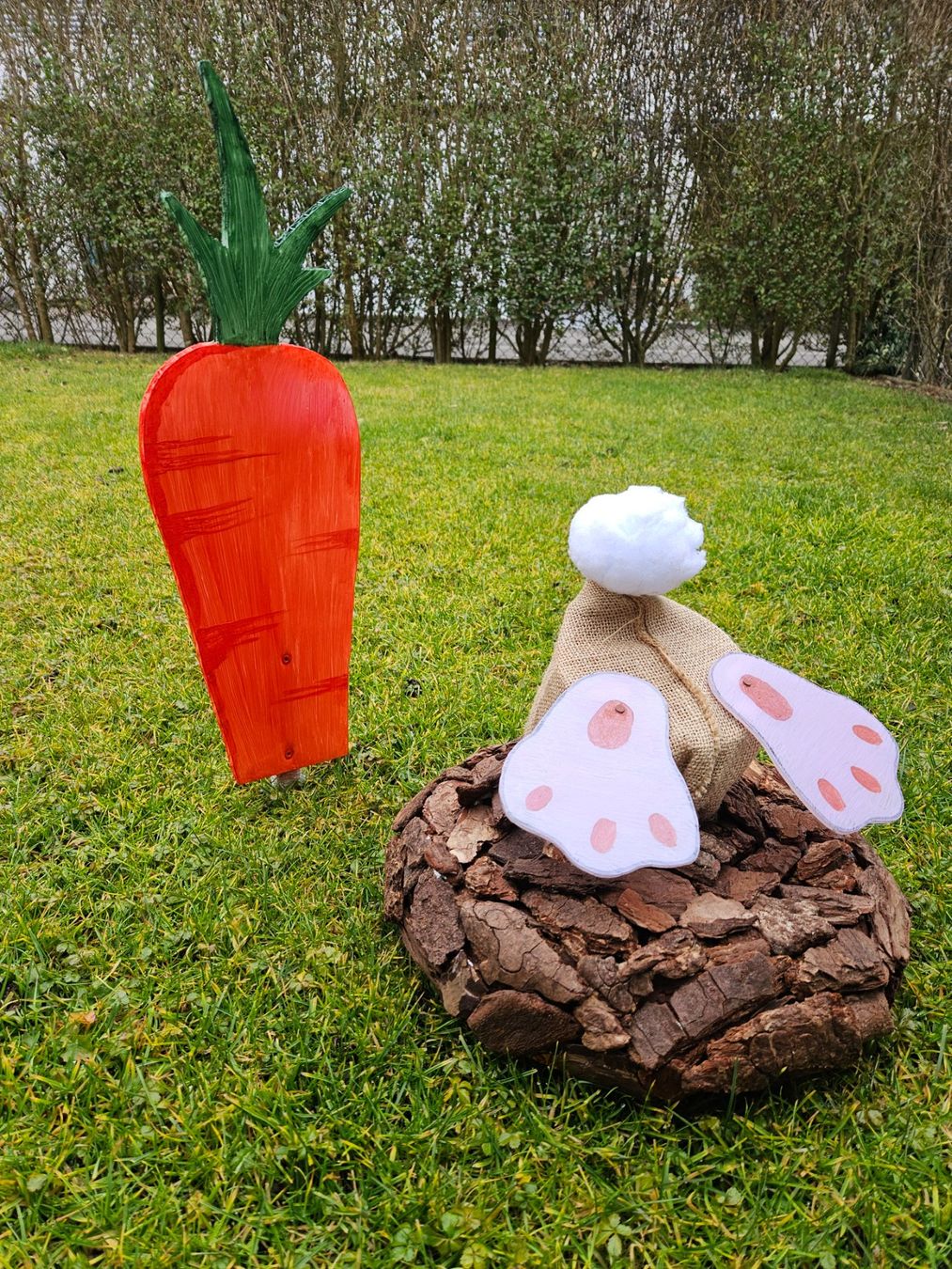 Tutte le decorazioni: Ostern, Hase + Karotte, Hasengrube, Osterdeko – Nuovo (secondo la descrizione) da Brunnen venduto da kent03