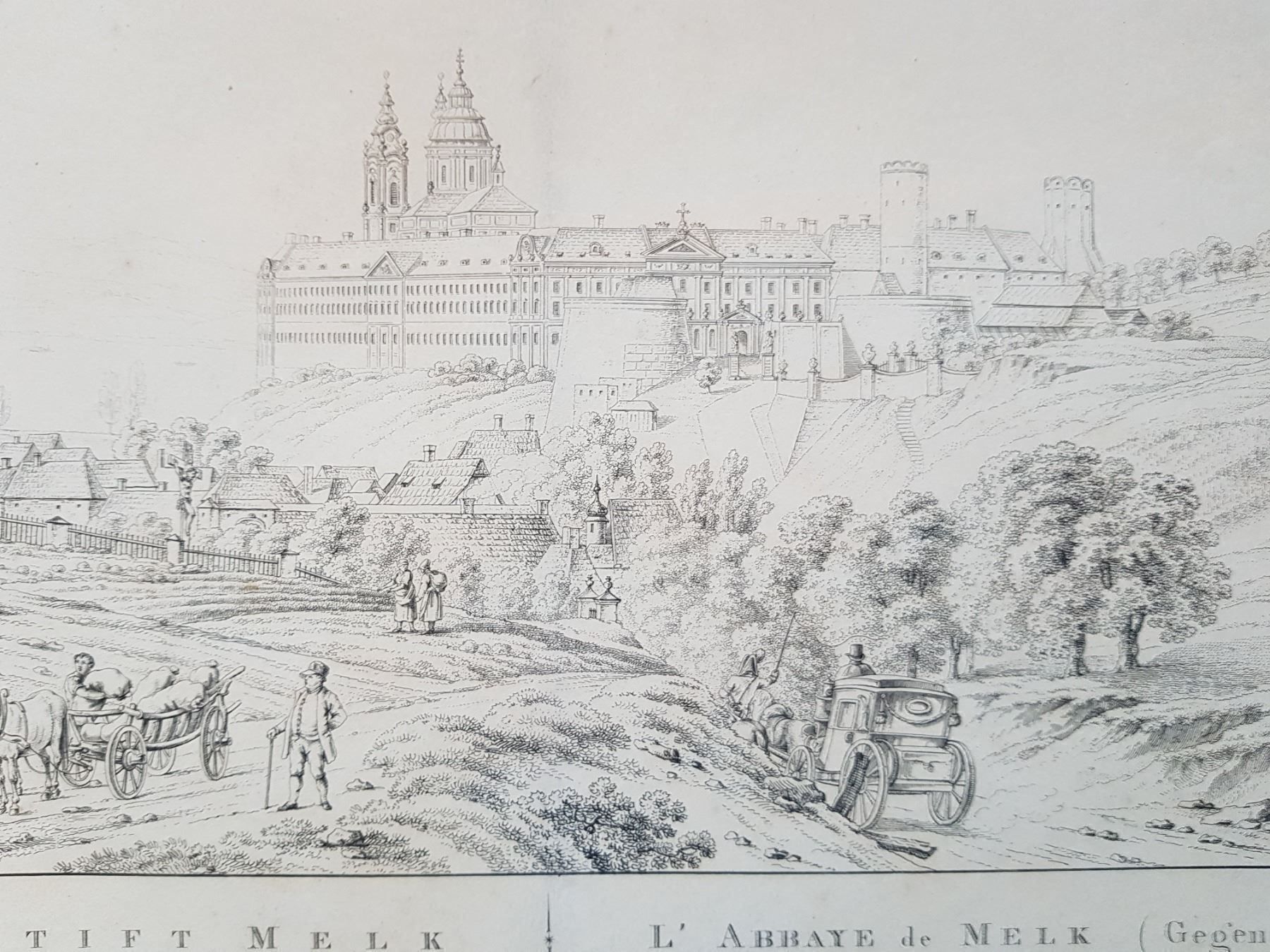 Dipinti: belle et grande gravure Abbaye de Melk – Usato da Lausanne venduto da leneko 7