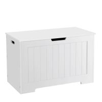 Sitzbank mit Stauraum 76x48x40 cm weiß