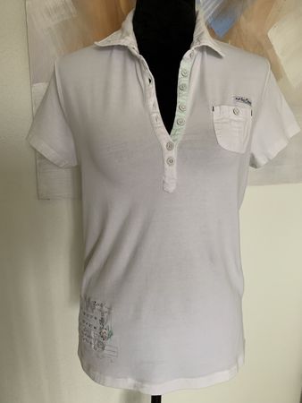 2 SOCX Poloshirts Gr. 38 weiss & dunkelblau