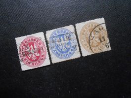 Preussen Mi 16b/17a/18a  1861  Mi 25 €