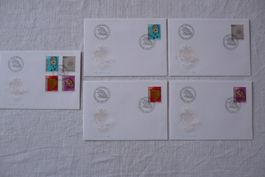 Pro Patria 1994 5 FDC Satz & Einzelmarken SBK B243 - B246