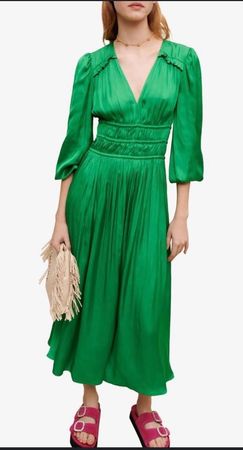 Maje -Kleid in Smaragdgrün, Grösse 36, ideal für den Sommer!