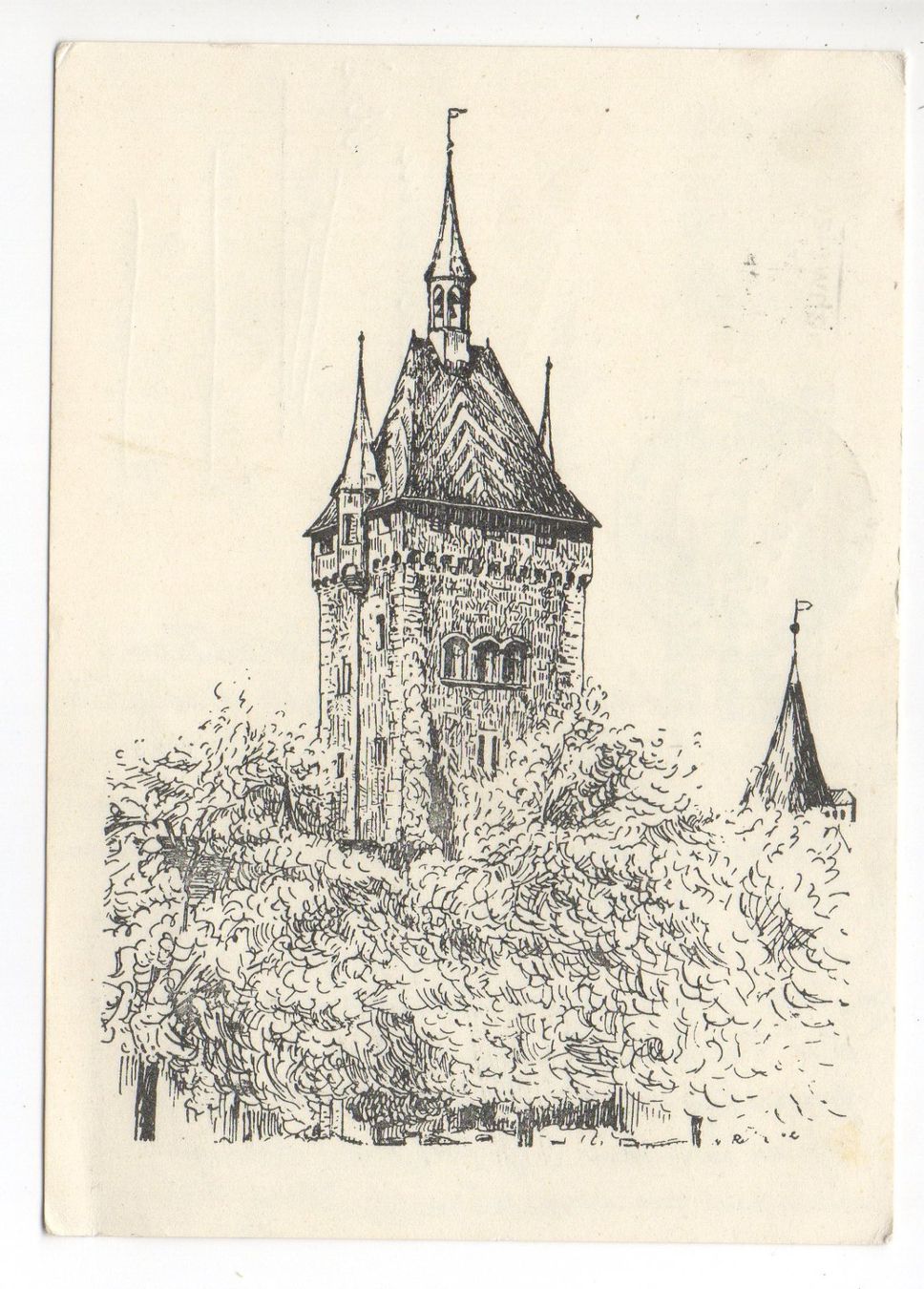 Cartoline postali: 3 Stk. Ansichtskarten ZÜRICH – Usato da Jona venduto da philajona
