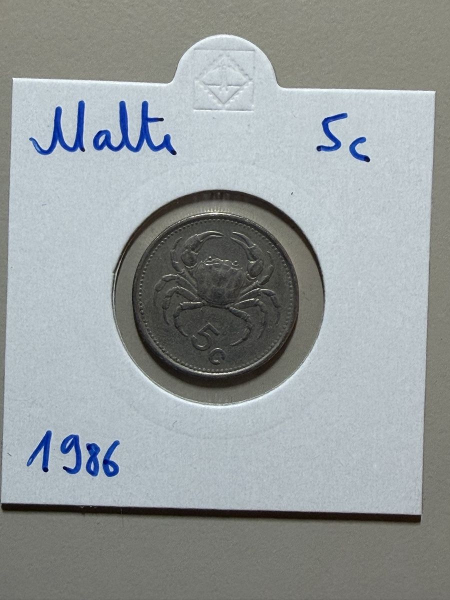 Tutti le monete: Malte - 5 cents - 1986 - Luzzu – Usato da Payerne venduto da Mike1682