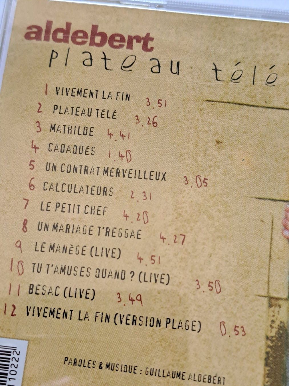 CDs: Cd Aldebert - Plateau Télé  – D'occasion à Pully par bro_n52j 2