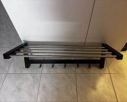 Garderobenständer Wandmontage schwarz Metall guter Zustand