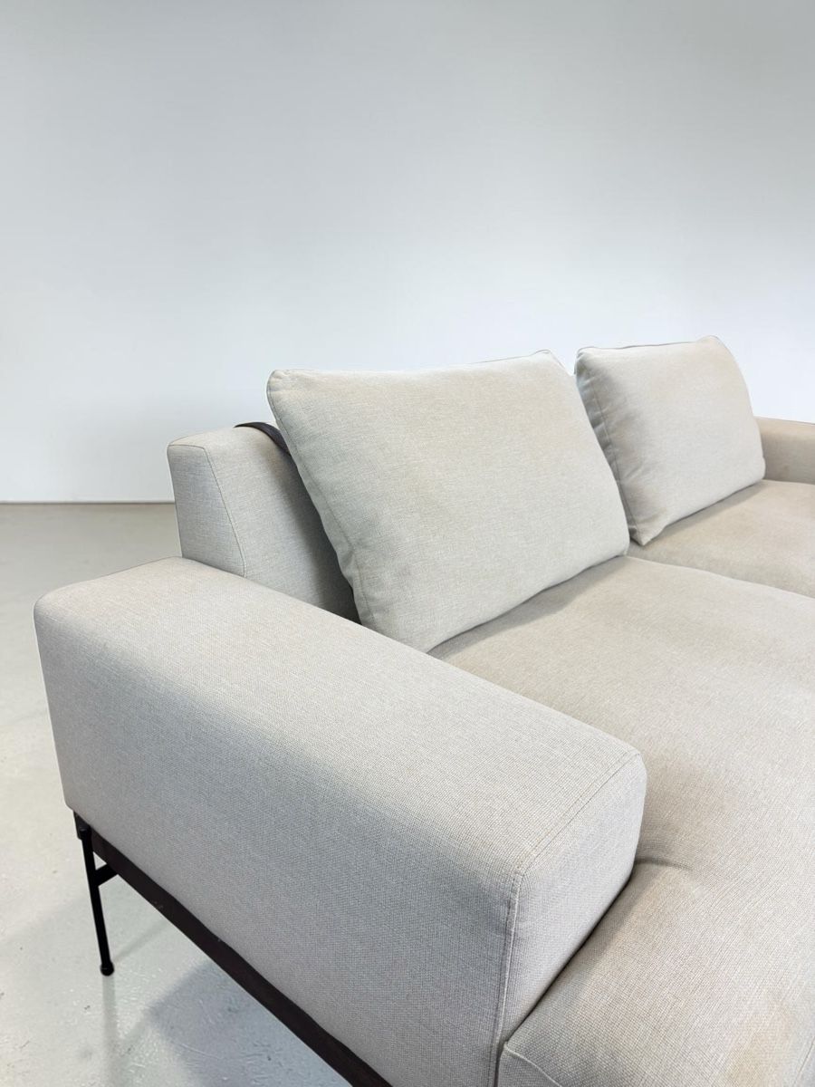 Sofas: 2-Sitzer-Sofa-Set Hellbeige mit Fußstütze – Gebraucht aus Bachenbülach von Sofalab.swiss 5