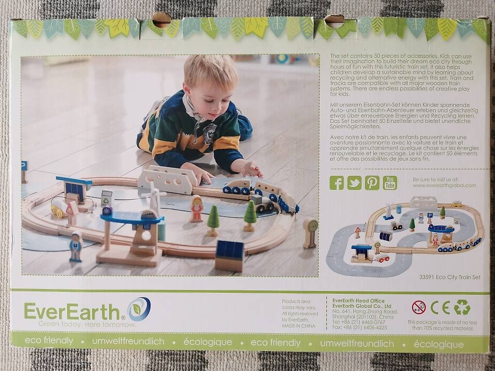 Spielzeuge: Eco City Train Set von EverEarth - NEU&OVP – Gebraucht aus Stein AR von peachBlue 2