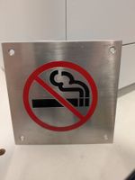 Nichtraucher Schild – Metall –  12.5 x 12.5