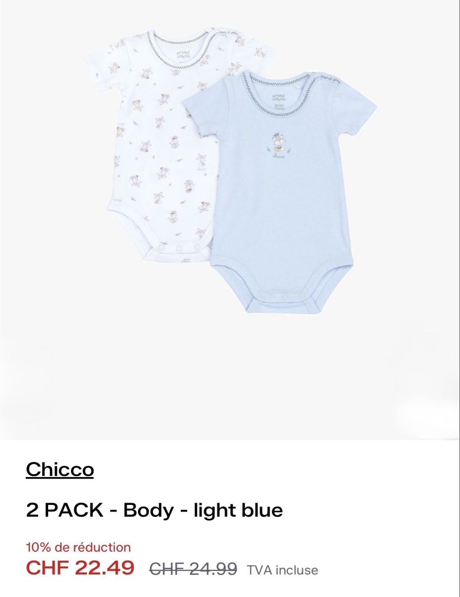Chicco Kleiderpakete & -sets: Chicco - 2 PACK - Body - light blue – Gebraucht aus Vauffelin von Salvo010 6