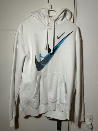 Nike Hoodie weiss mit blauem Logo guter Zustand Herren
