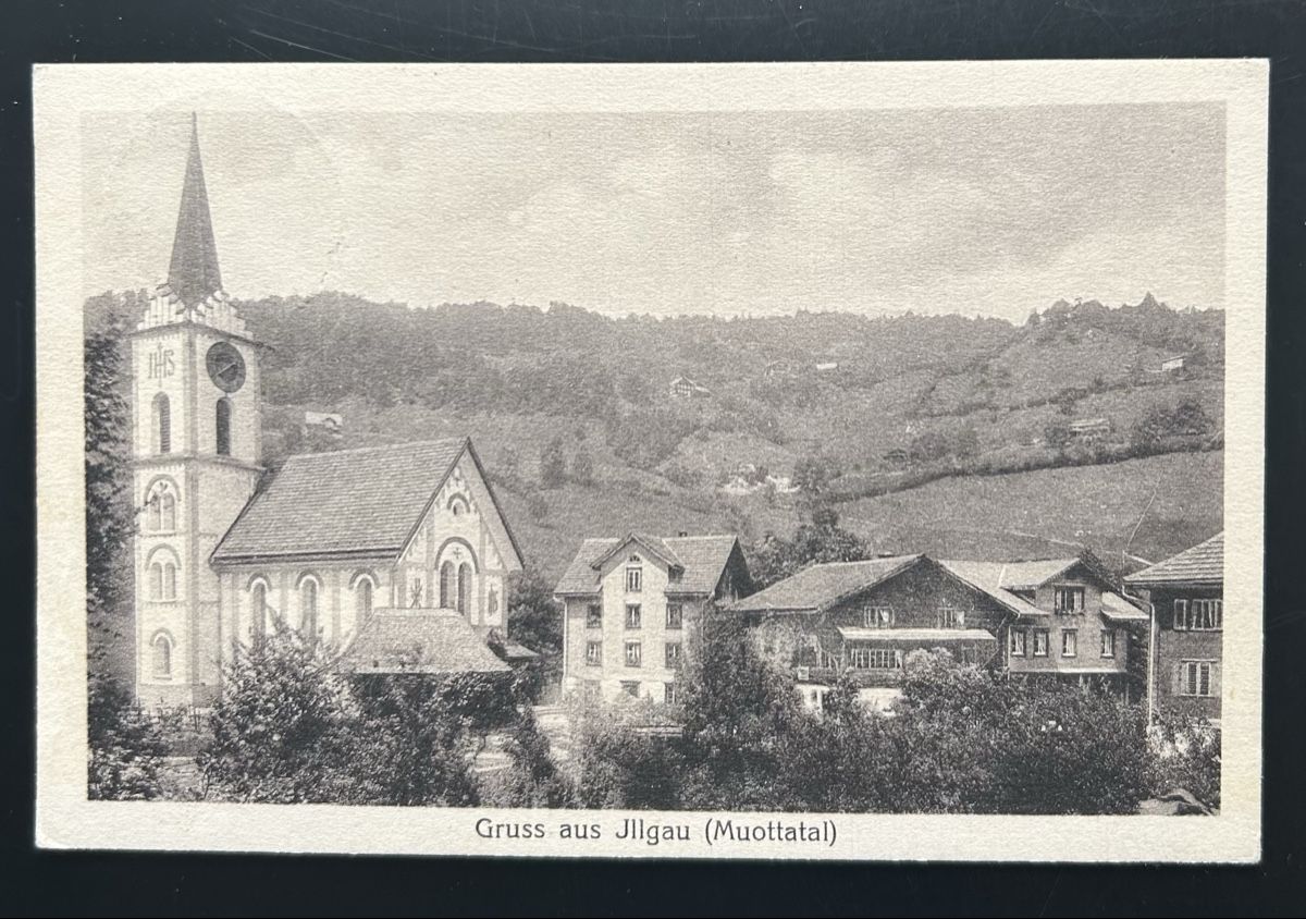 Cartoline postali: Gruss aus Jllgau Muotathal  – Usato da Horw venduto da Tellbub