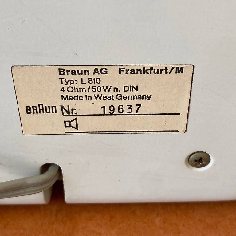 Braun Casse acustiche: Lautsprecher Braun L810 Dieter Rams Design – Usato da Urdorf venduto da Resumasa 6