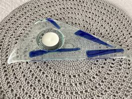 Glasfusing Windlicht, 3-eckig, als kleines Mitbringsel
