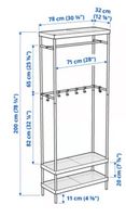 Garderobe IKEA weiss 200x78cm