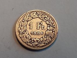 1 Franken Silbermünze Jg.1886