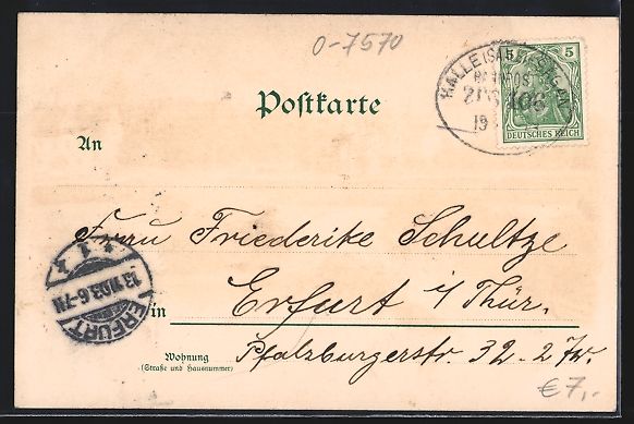 Cartoline postali: Erwin Spindler: Forst / Lausitz, Blick z – Usato da Berlin venduto da bartko-reher 1