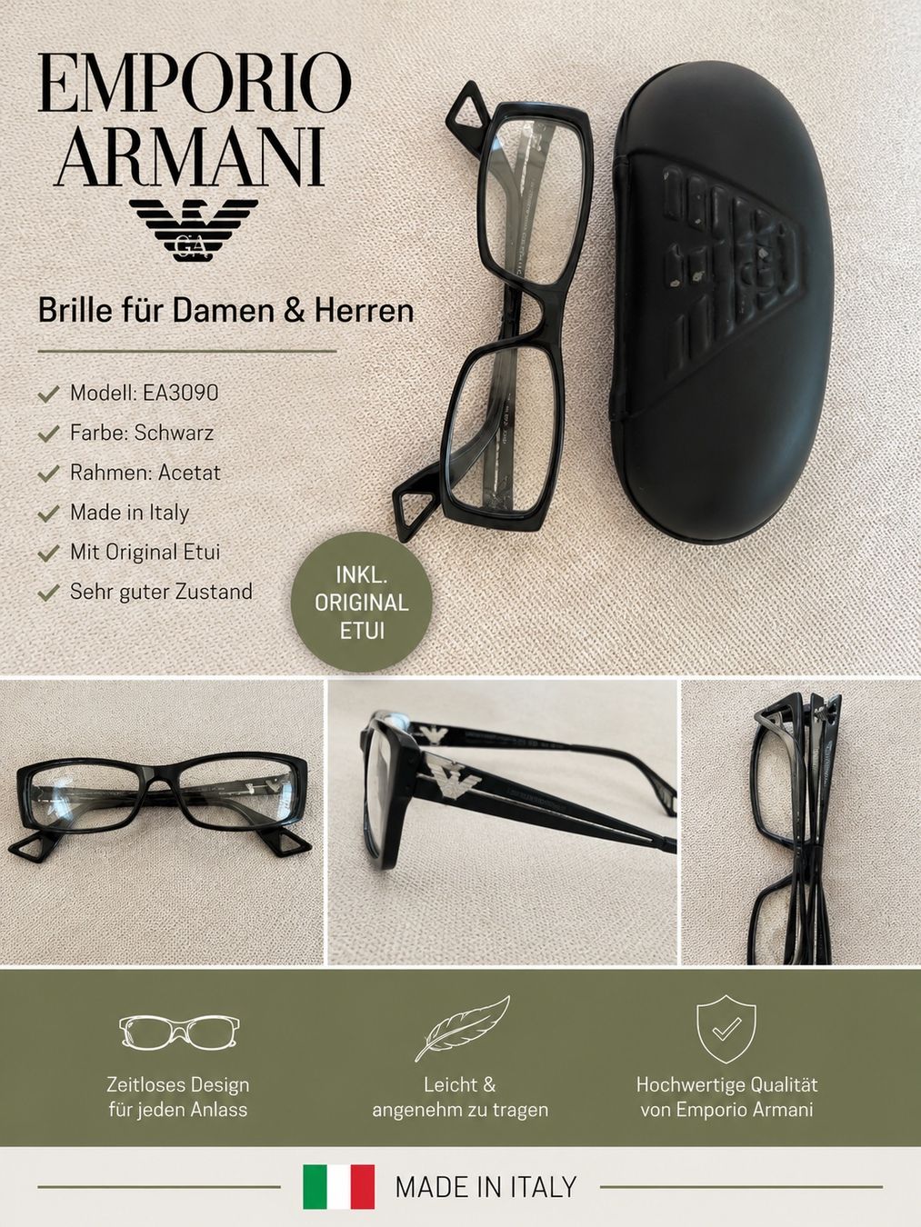 Armani Lunettes & Verres: Emporio Armani Designer-Brille – D'occasion à Rapperswil SG par Johanna_S 2