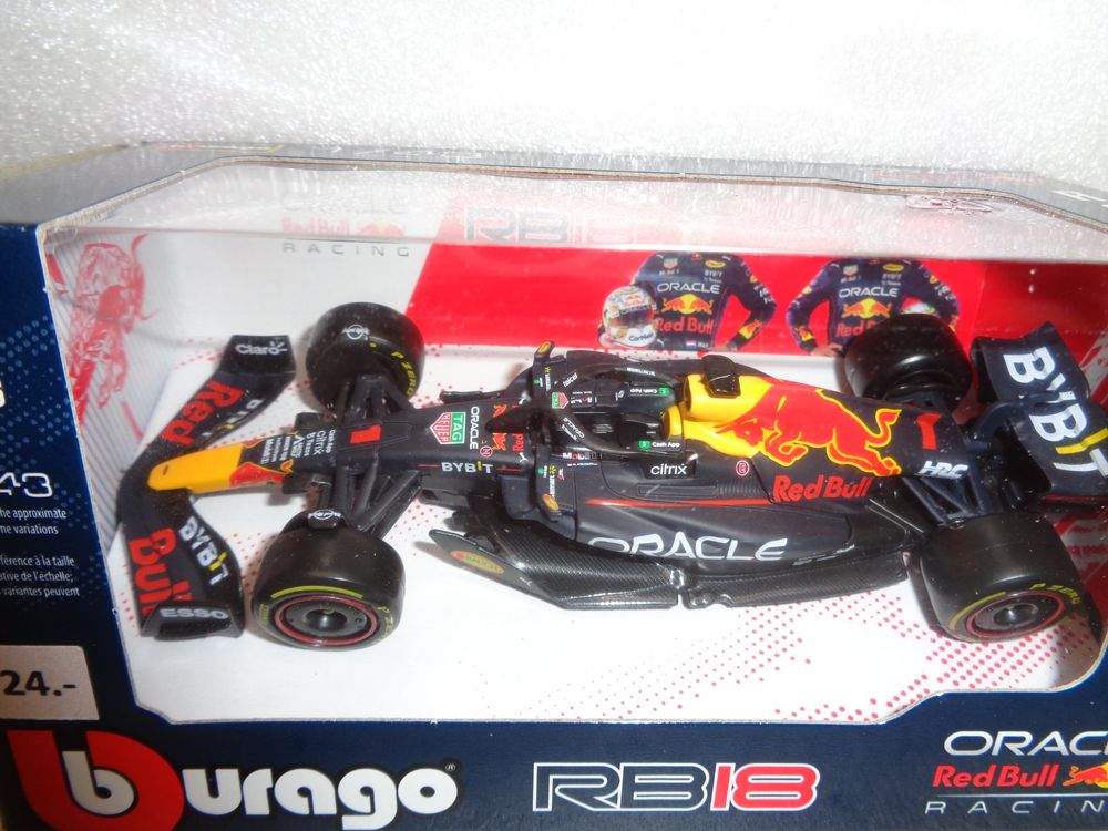 Bburago 1:43 F1 – Voiture De Hamilton, Verstappen Ou Leclerc – Modèle Aléatoire (article De Collection)