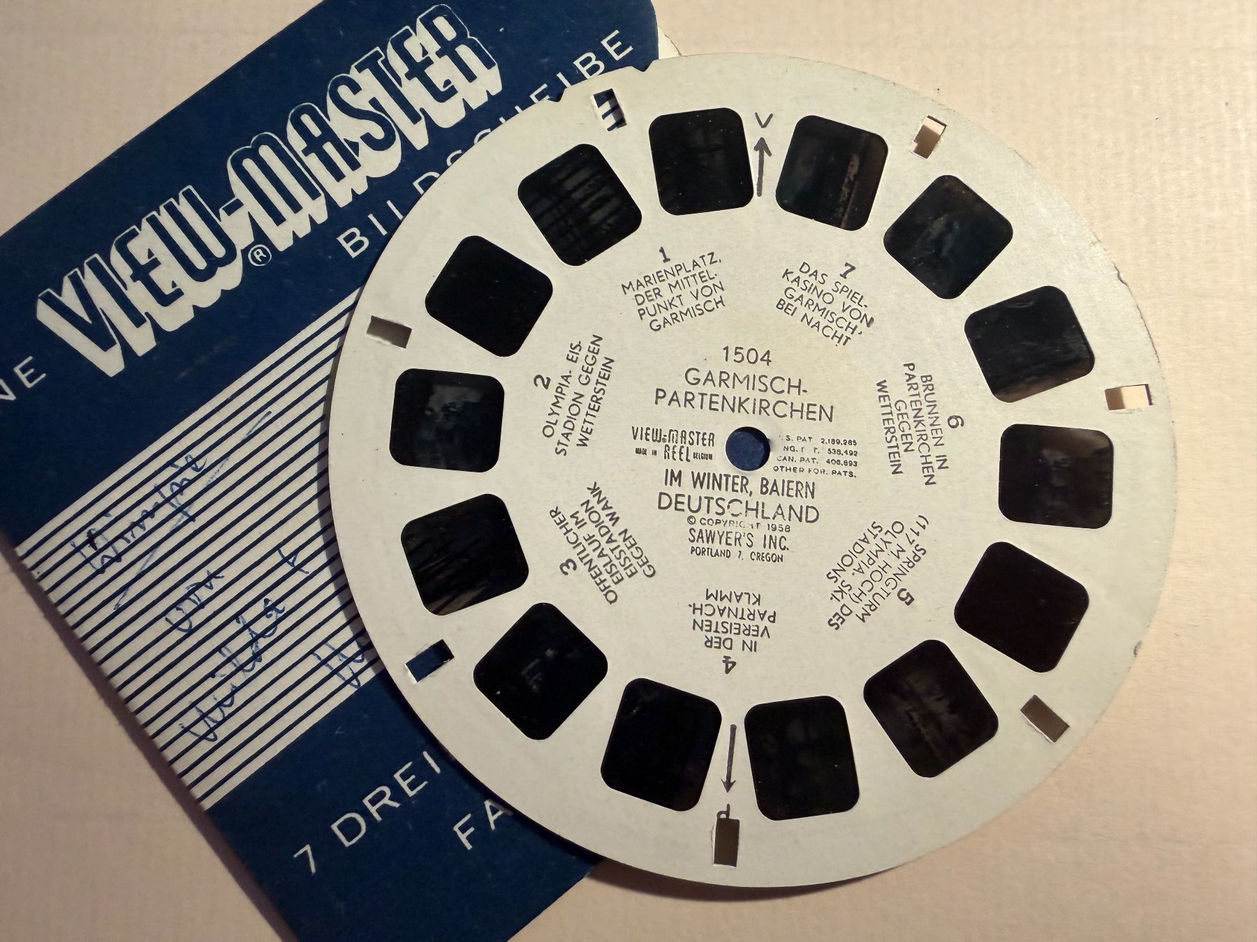 View-master Giocattoli: View-Master 3D: Nr. 1504 GARMISCH - PARTENKIRCHEN im Winter – Usato da Tegerfelden venduto da siebenmacky 2