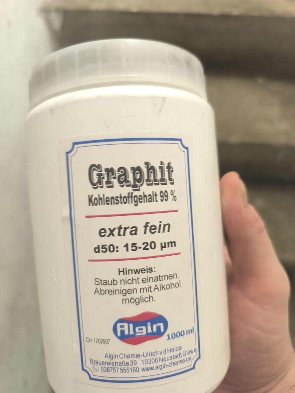Colori: Graphit Pulver, extra fein, 1000ml  angebraucht- fast voll – Usato da Hinwil venduto da XeoXo