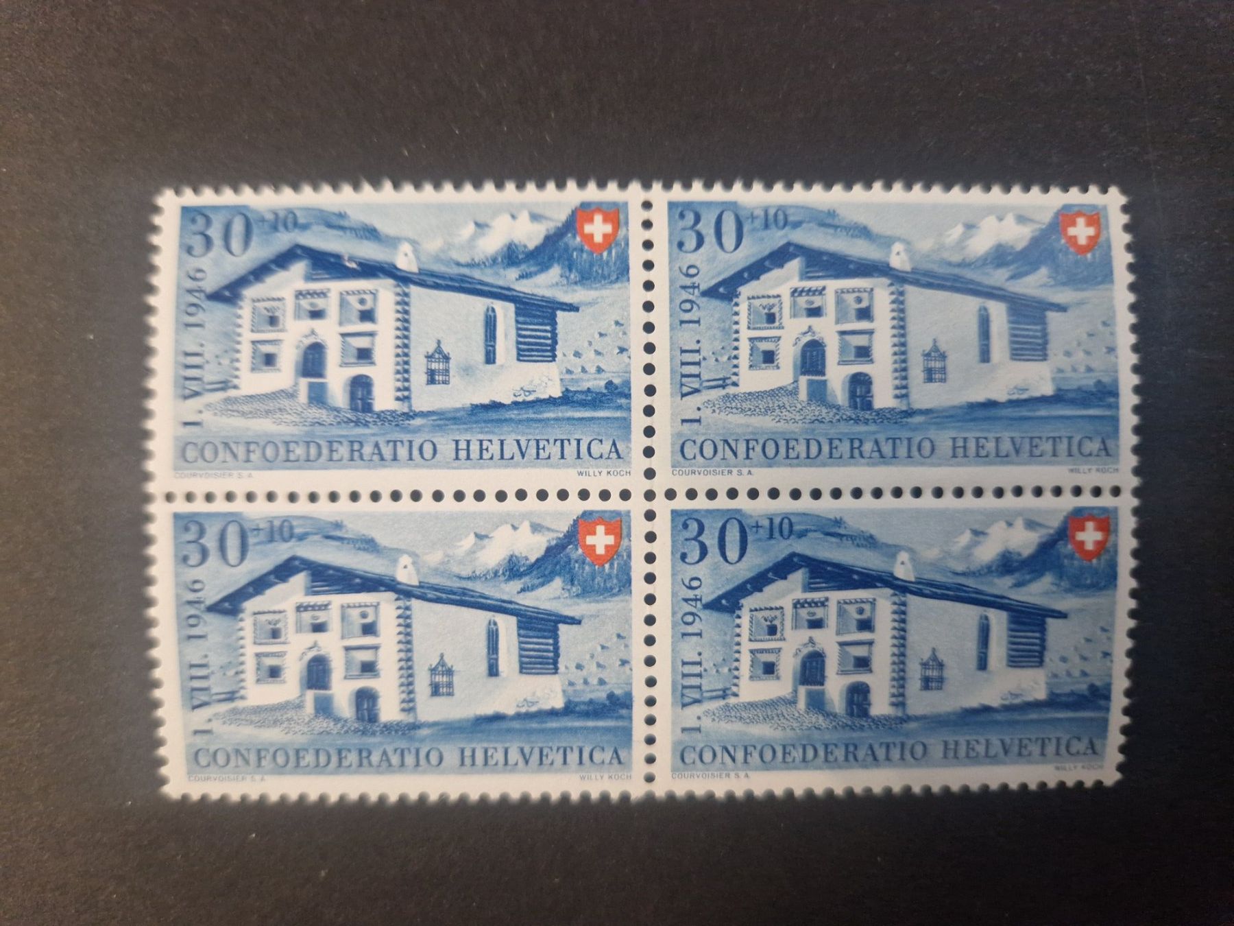 Tutti i francobolli: Pro Patria   n° 33   4 block  postfrisch** – Usato da Bouveret venduto da hckoala