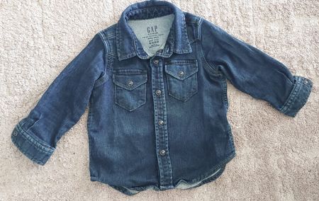 Baby Jeanshemd von Gap blau Grösse 18-24 Monate