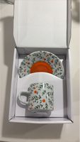 Cute Floral Espresso Cup and Saucer Set - Brand New