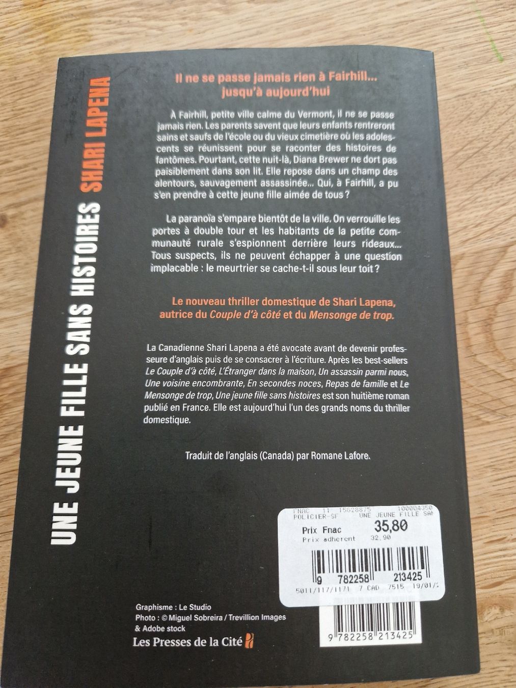 Libri: roman de Shari Lapena – Nuovo (secondo la descrizione) da Cortébert venduto da Mlgautier 1