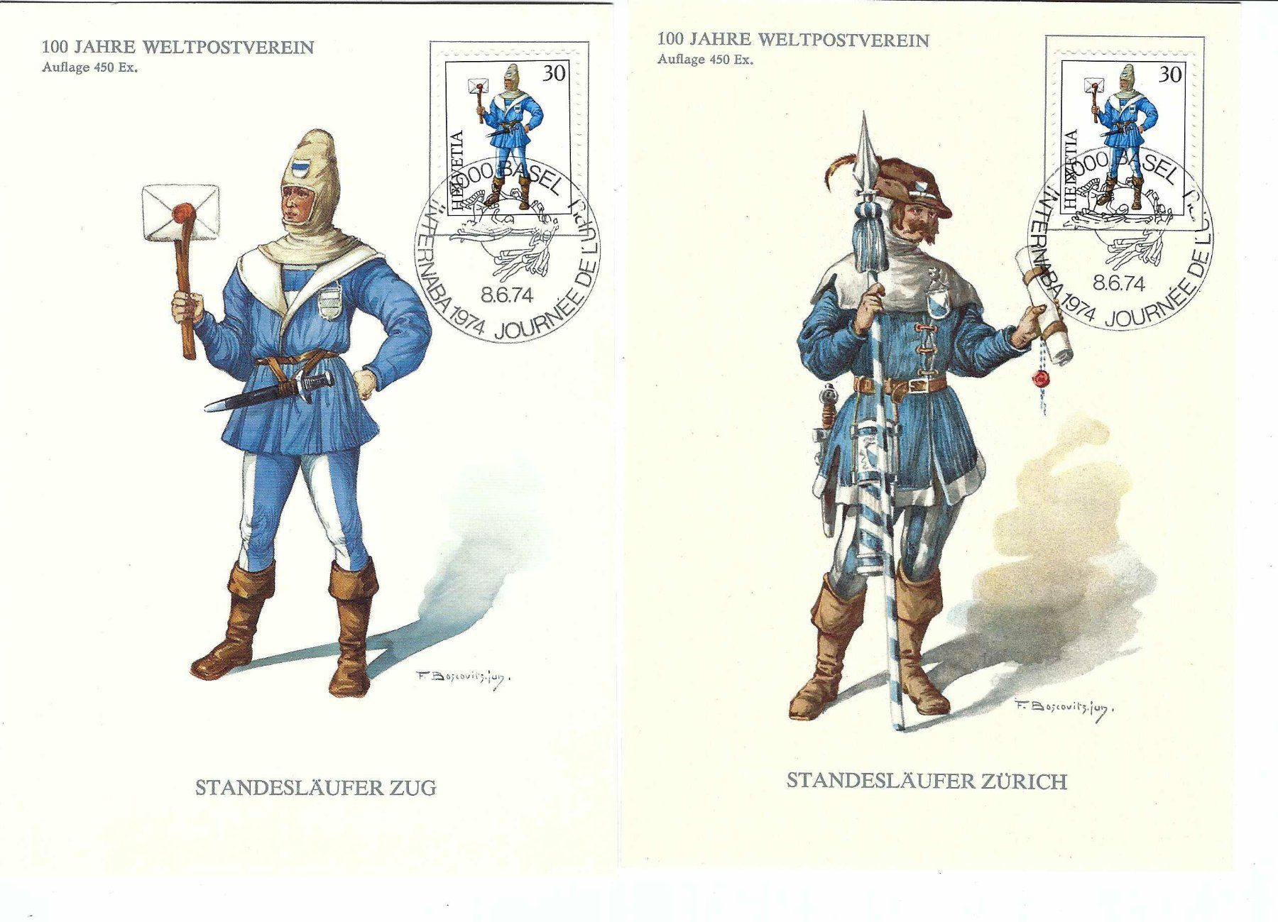 Alle Briefmarken: 13 Maximumkarten "Standesläufer" m4 – Gebraucht aus Aarau von fussball-fussball 3