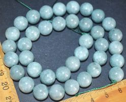 Stein Perlen Strang B-1305– Grüne Burmesische Jade 10mm 38cm