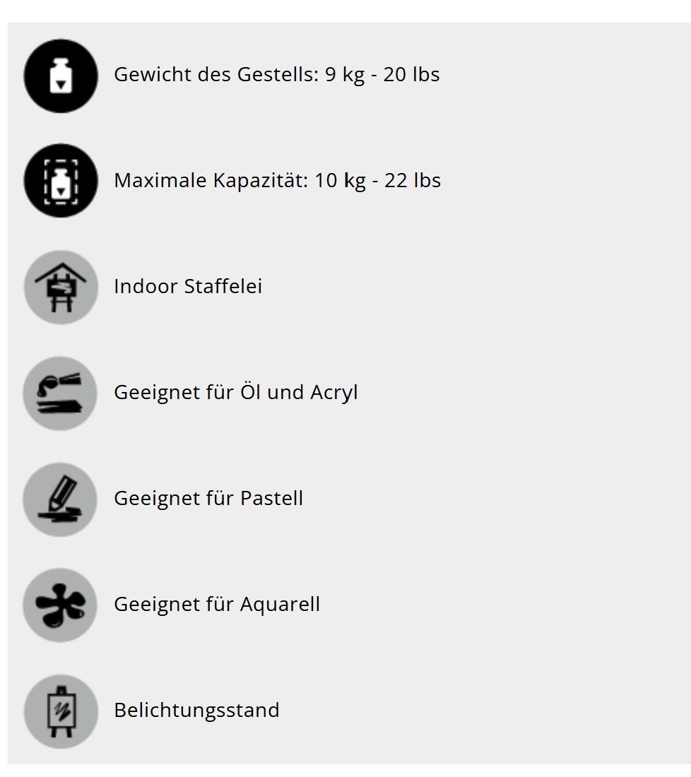 Cavalletti: MABEF M 25 Lyra Wandelstaffelei – Usato da Nuglar venduto da mjc_cw9f 4