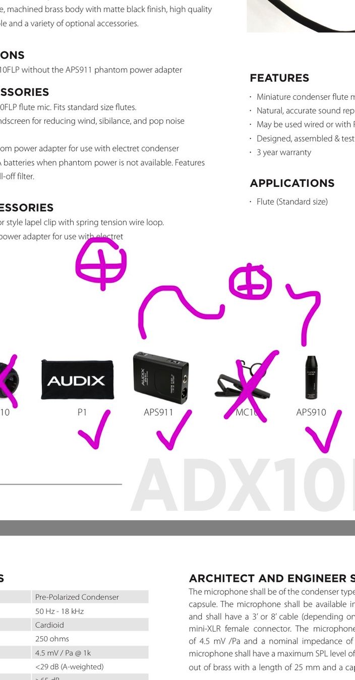 Microfoni: AUDIX ADX10FL flute condenser mic with pre-amp – Usato da Bern venduto da mer_78fb 2