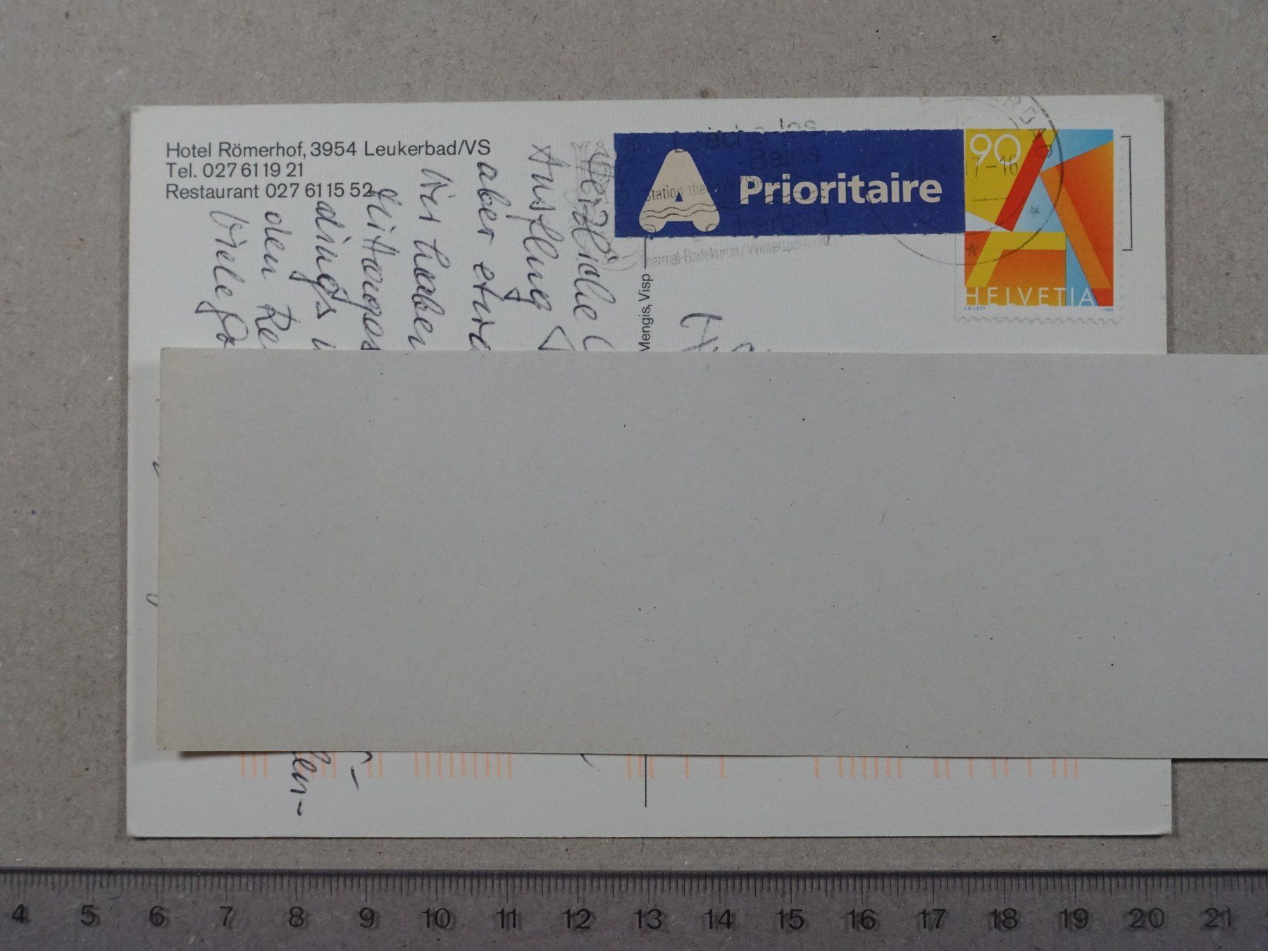 Cartoline postali: Leukerbad, Hotel Römerhof – Usato da Lenzburg venduto da fh1 1
