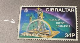 Abart Europa Cept Gibraltar 1994 briefmarke