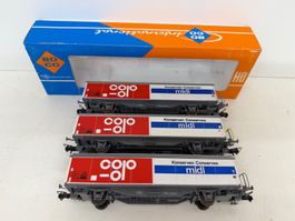 3er Set Roco 4340L Güterwagen COOP / Schiebewandwagen / SBB