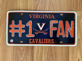 Number plate Virginia Cavaliers “#1 Fan”