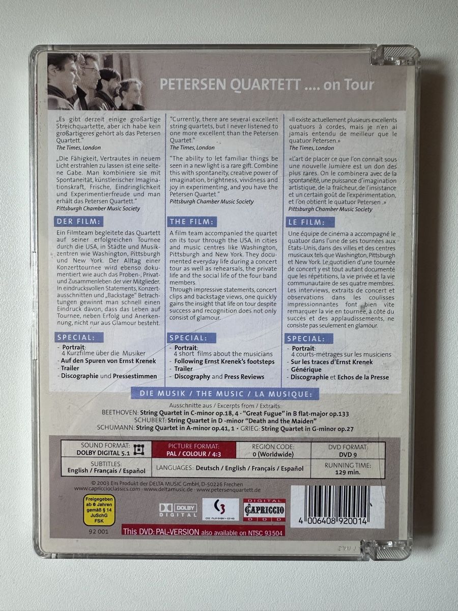 Alle DVDs: Petersen Quartett: On Tour (DVD) – Gebraucht aus Zofingen von SwissMercator 1