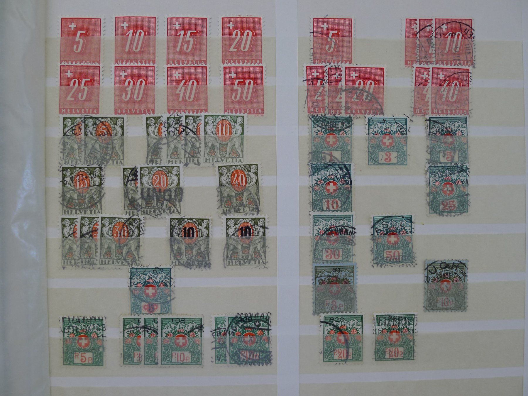 Alle Briefmarken: 1882-2007, Sammlernachlass in 6 Alben ab Stehende. FUNDGRUBE – Gebraucht aus Sursee von Luzernerraute 8