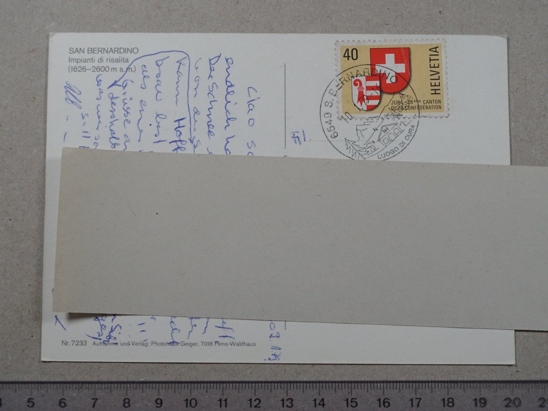 Cartes postales: San Bernardino, Ski, Skilift, 1979 – D'occasion à Lenzburg par fh1 1