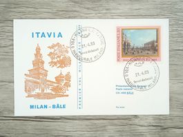 TR77 Enveloppe + Timbre Italie 1969 Theme Aviation