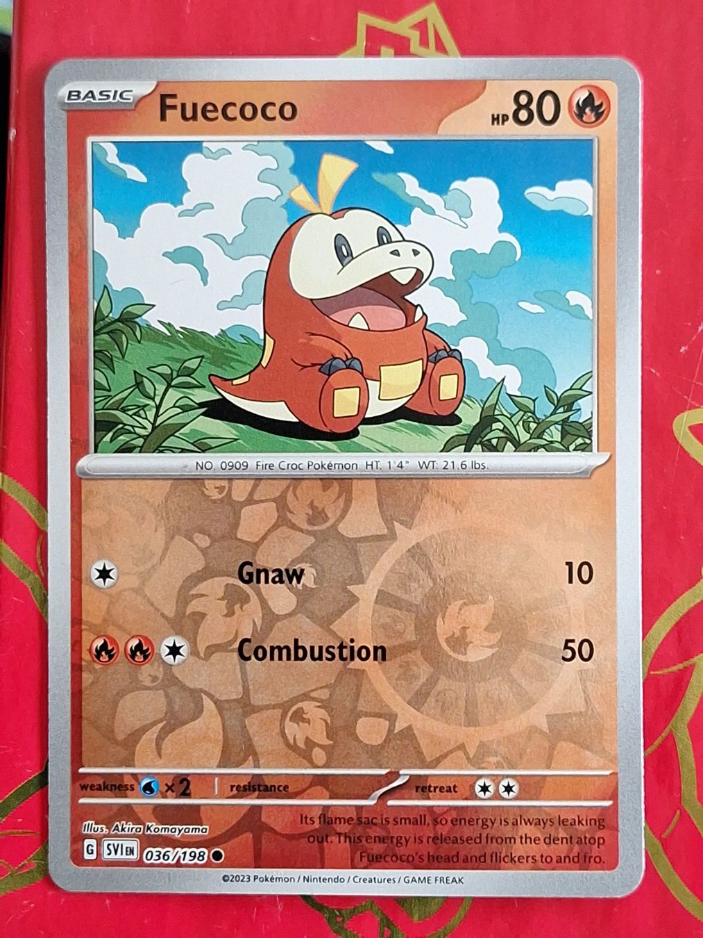 Pokémon Carte collezionabili: Fuecoco - Pokemon Reverse Holo Scarlet Violet Base – Usato da Altstätten SG venduto da GGsGameshop