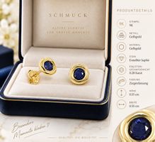 Ohrringe mit Saphir aus Gold am